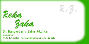 reka zaka business card